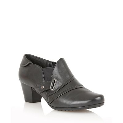 Black leather 'Celt' shoe boots